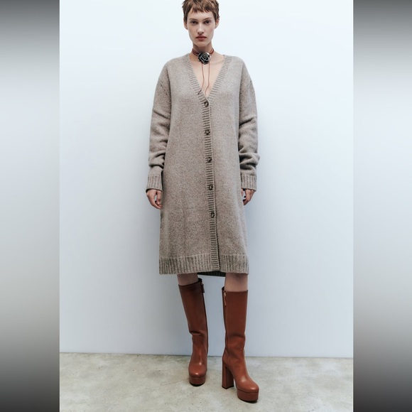 Zara platform leather Boots camel, - Picture 10 of 10